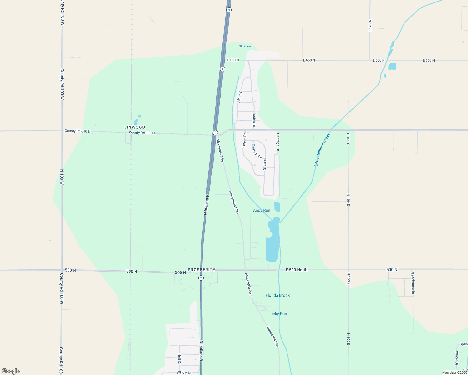 map of restaurants, bars, coffee shops, grocery stores, and more near 5600 Alexandria Pike in Anderson
