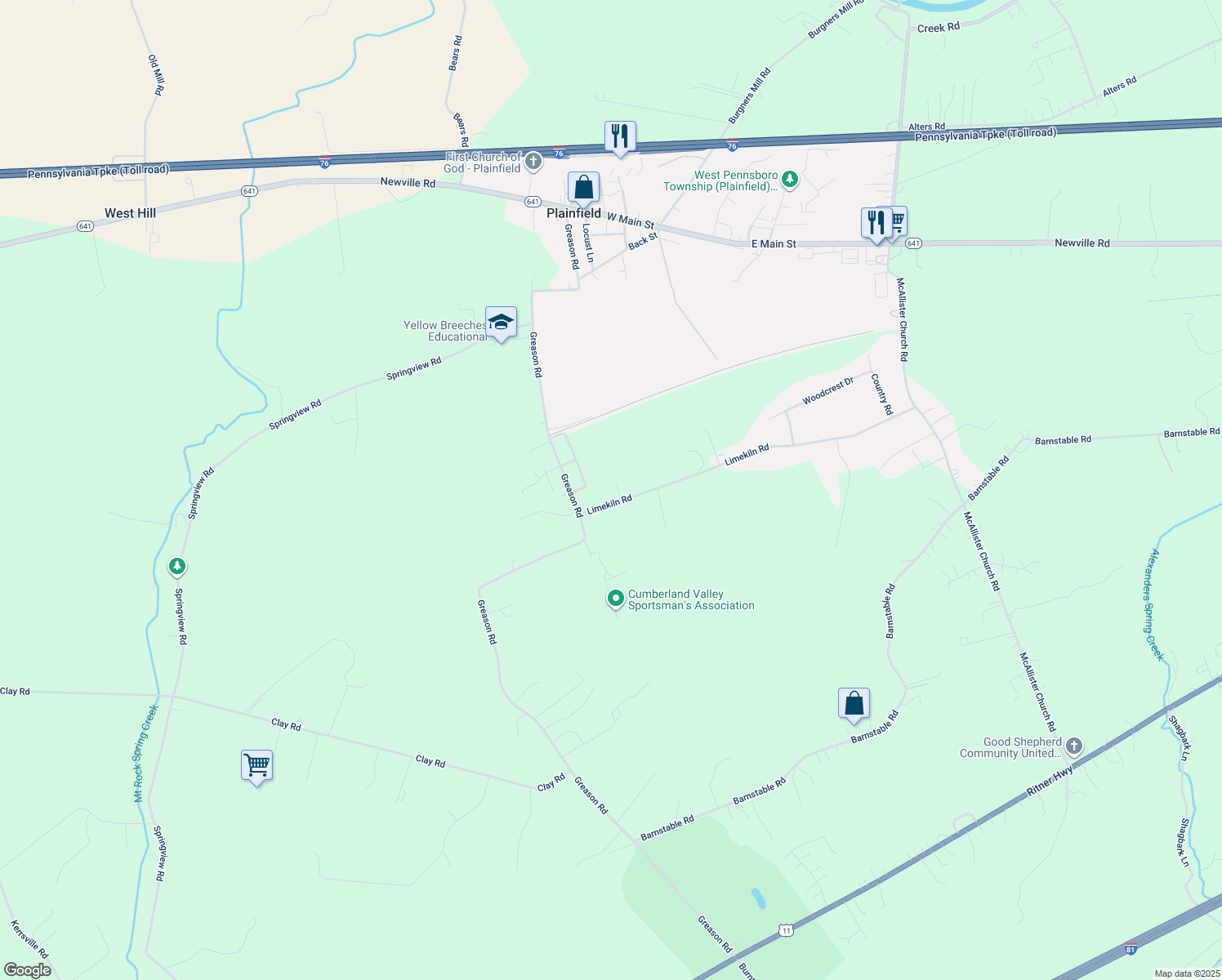map of restaurants, bars, coffee shops, grocery stores, and more near 171 Limekiln Rd in Carlisle