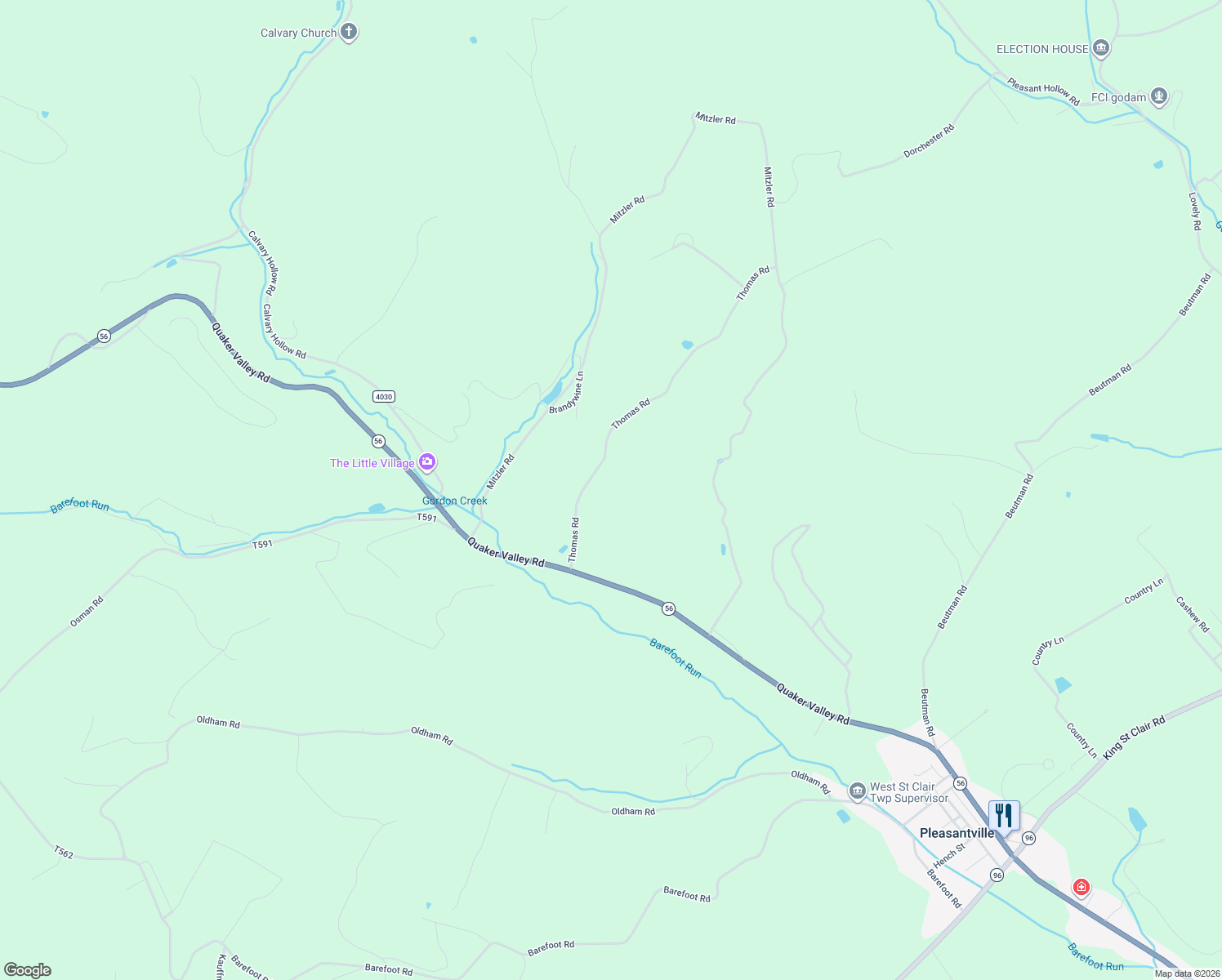 map of restaurants, bars, coffee shops, grocery stores, and more near 157 Thomas Road in Pleasantville