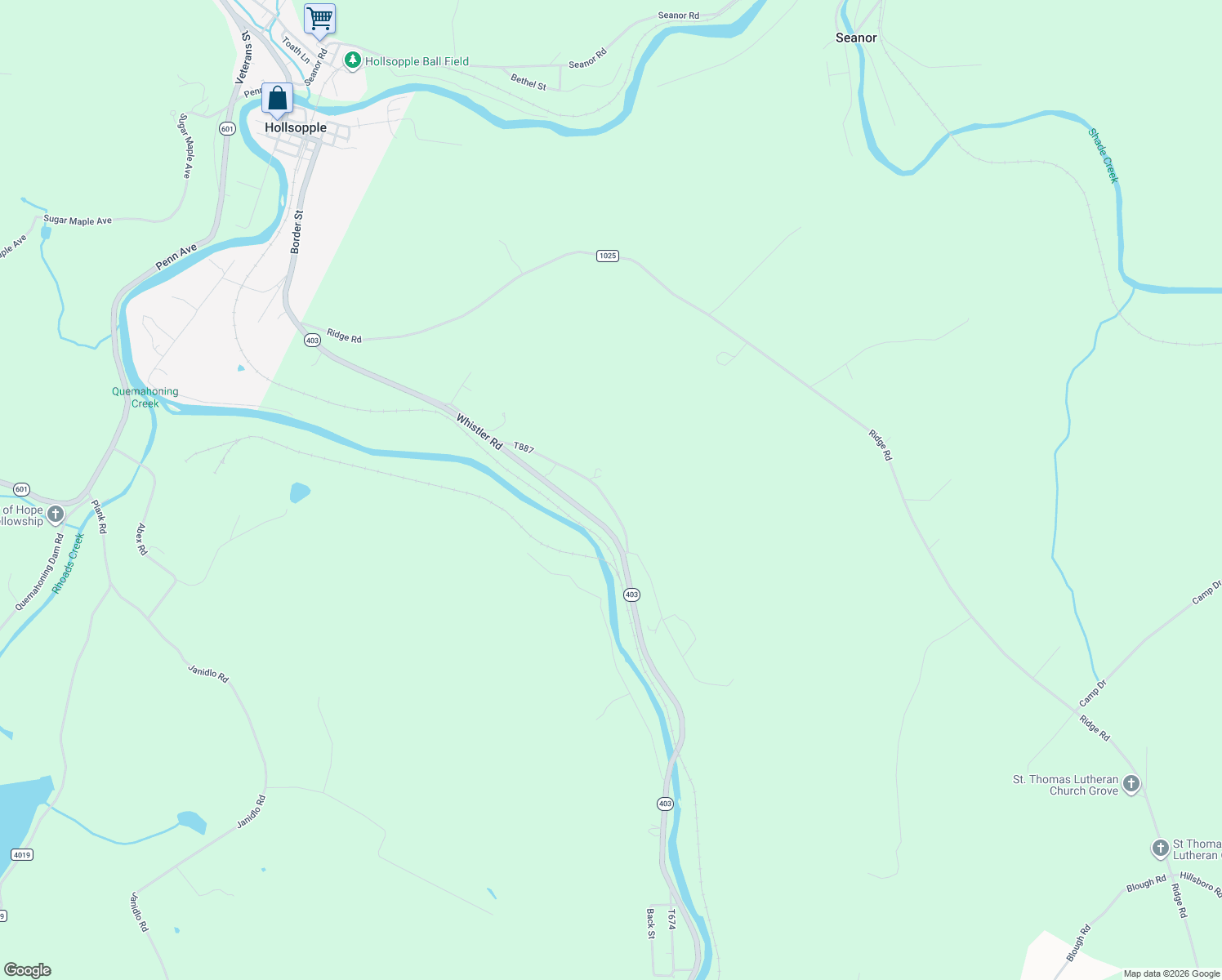 map of restaurants, bars, coffee shops, grocery stores, and more near 248 Boyd Drive in Hooversville