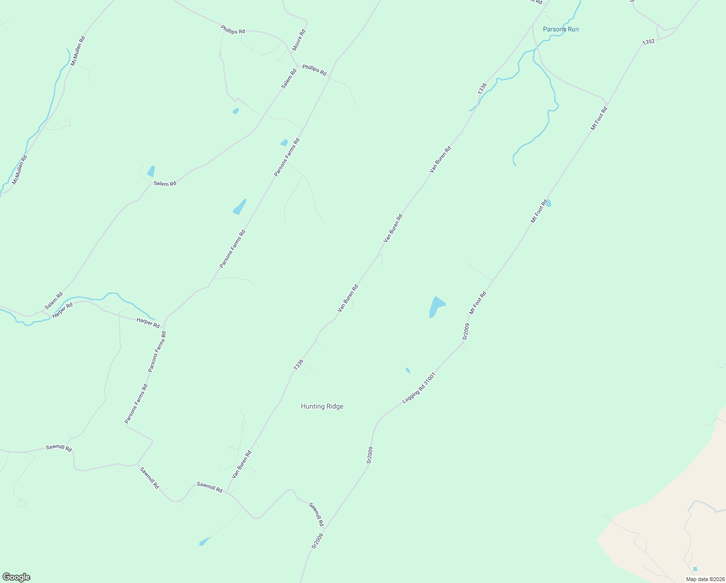 map of restaurants, bars, coffee shops, grocery stores, and more near 20775 Van Buren Road in Blairs Mills