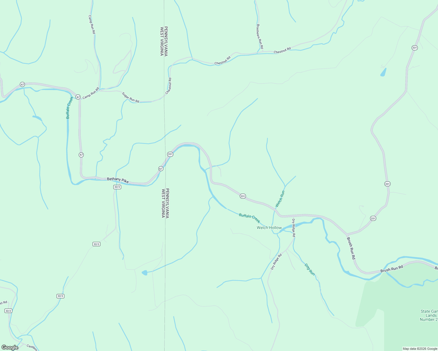 map of restaurants, bars, coffee shops, grocery stores, and more near 281 Brush Run Road in Claysville