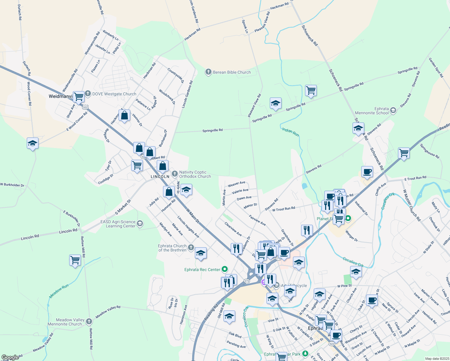 1367 Martin Avenue, Ephrata PA Walk Score