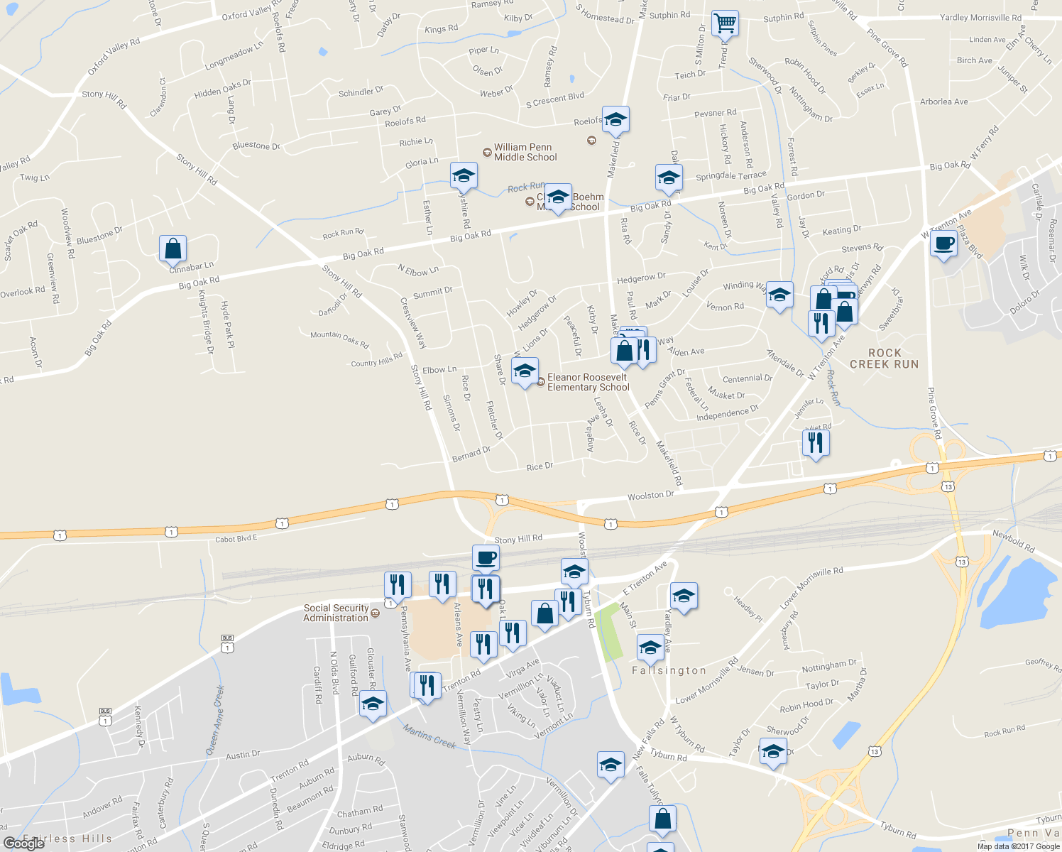 map of restaurants, bars, coffee shops, grocery stores, and more near 173 Walton Drive in Morrisville