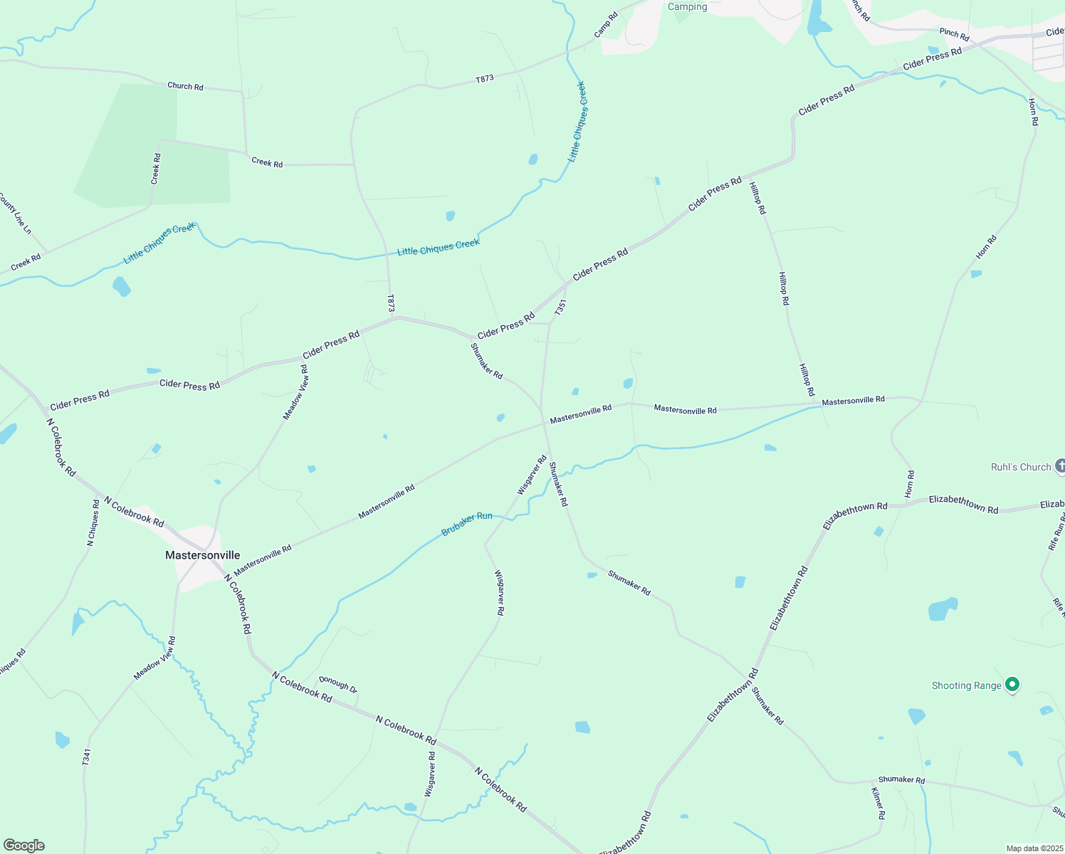 map of restaurants, bars, coffee shops, grocery stores, and more near 1428 Mastersonville Road in Manheim