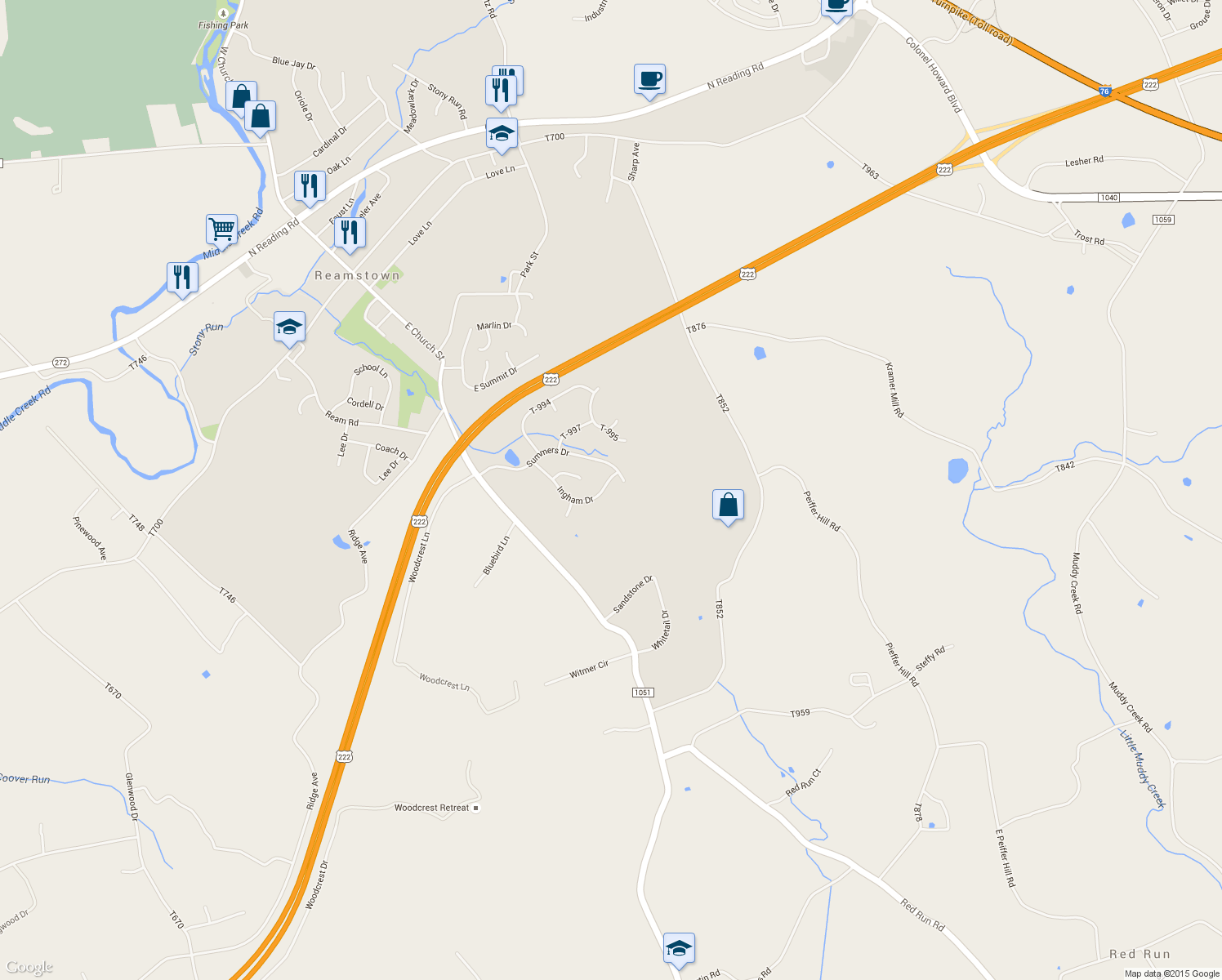 map of restaurants, bars, coffee shops, grocery stores, and more near 35 Ingham Dr in Stevens