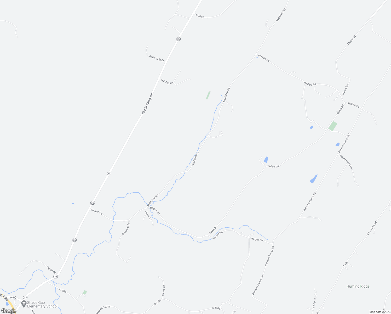 map of restaurants, bars, coffee shops, grocery stores, and more near 20463 McMullen Road in Blairs Mills