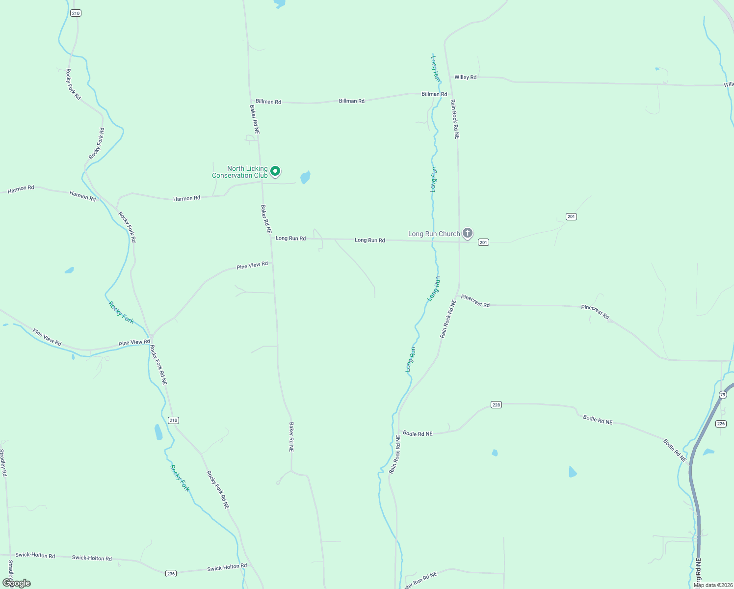 map of restaurants, bars, coffee shops, grocery stores, and more near 13368 Long Run Road in Saint Louisville