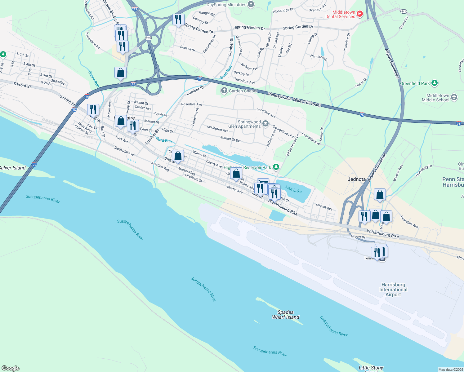 599 2nd Street, Highspire PA Walk Score