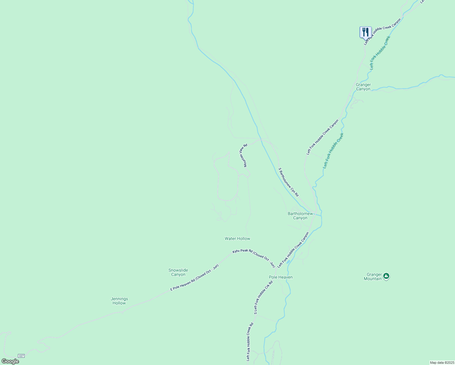 map of restaurants, bars, coffee shops, grocery stores, and more near 1511 Valley View Circle in Springville