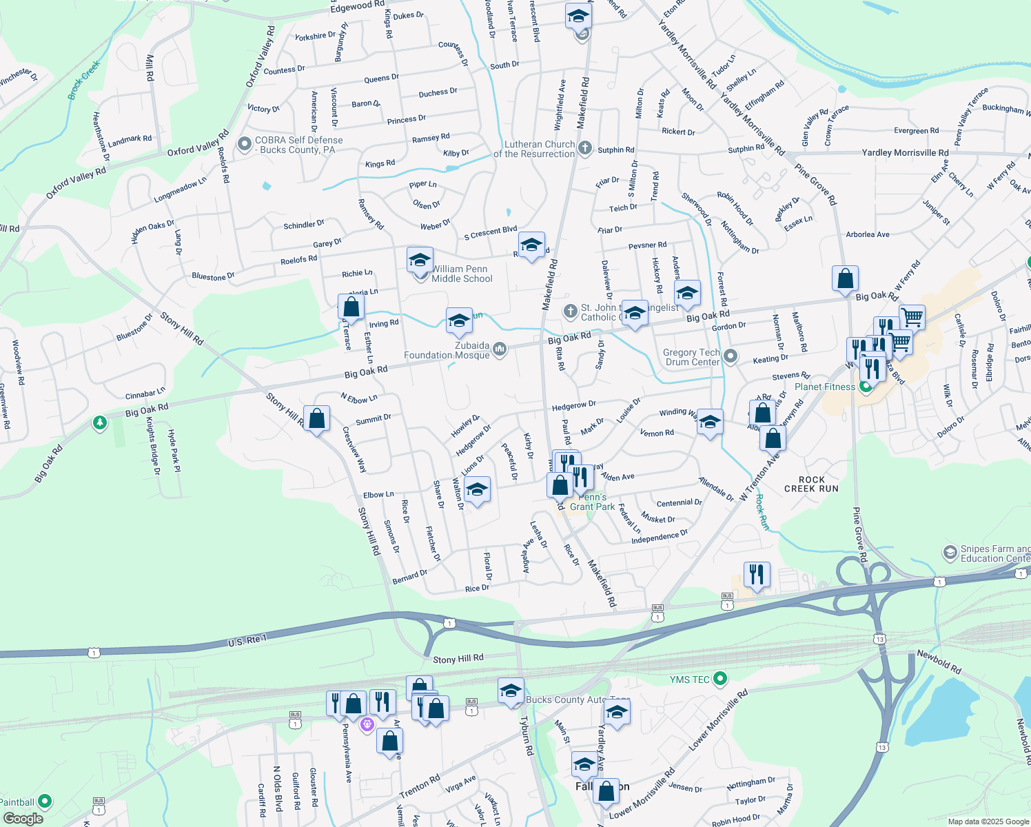 map of restaurants, bars, coffee shops, grocery stores, and more near 92 Hedgerow Drive in Morrisville