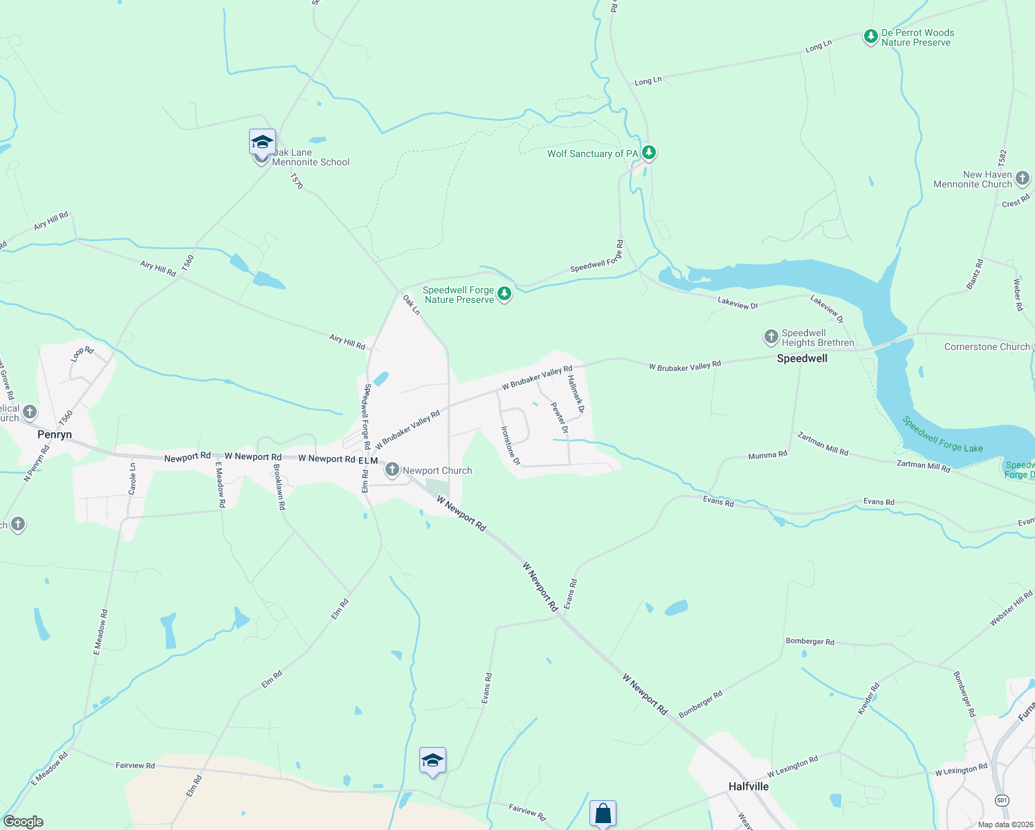 map of restaurants, bars, coffee shops, grocery stores, and more near 2 Wicker Dr in Lititz