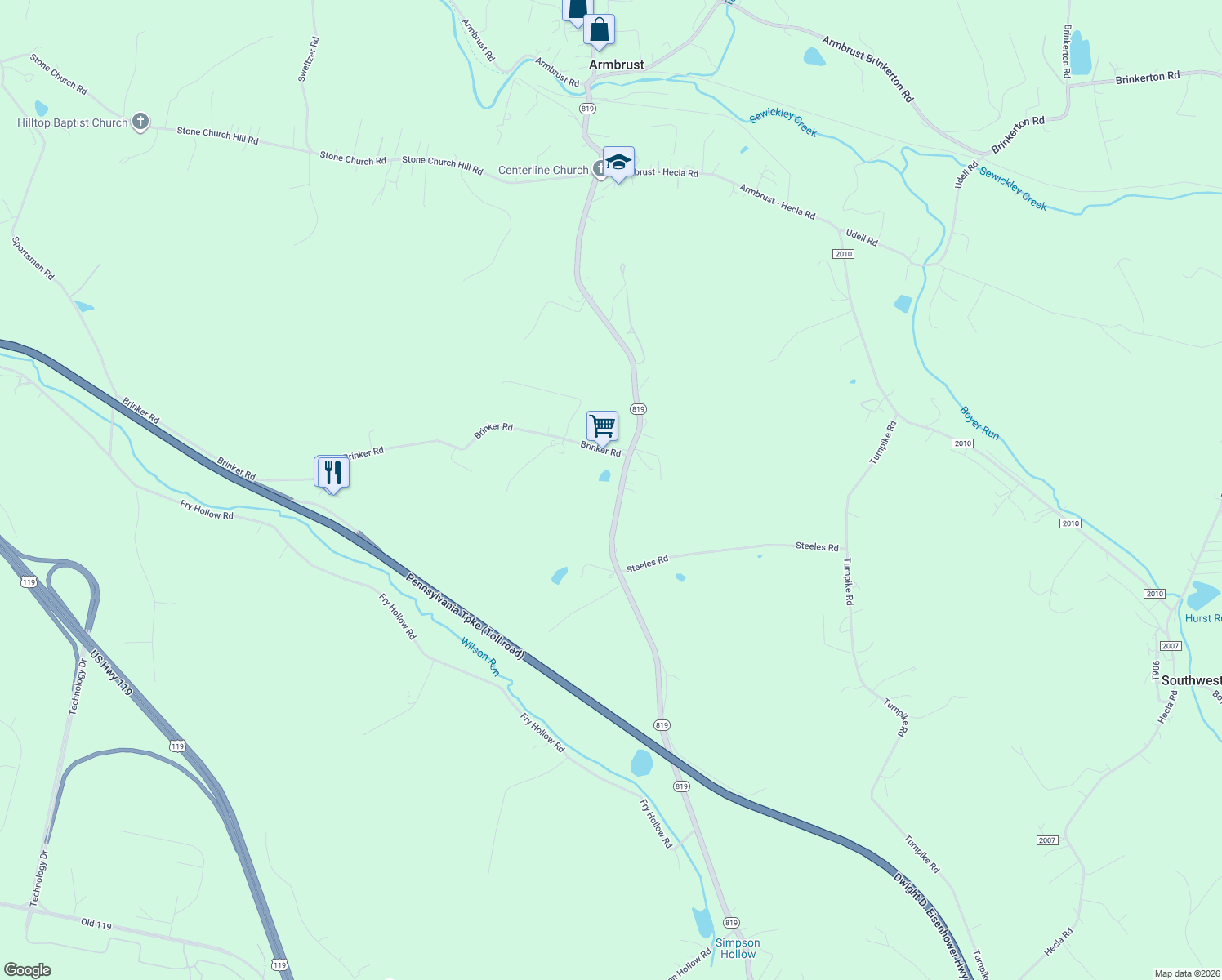 7615 Route 819, Hunker PA Walk Score