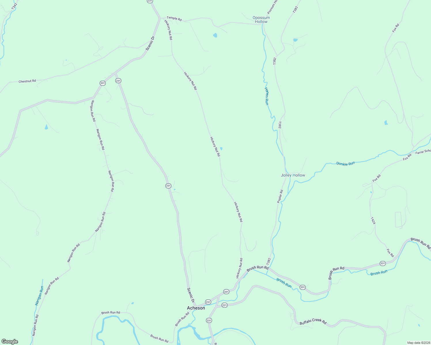map of restaurants, bars, coffee shops, grocery stores, and more near 1-449 Hickory Nut Road in Avella