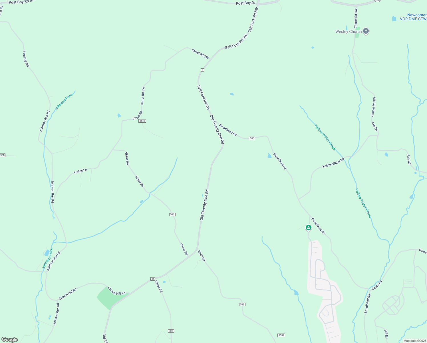 map of restaurants, bars, coffee shops, grocery stores, and more near 76500 Old Twenty One Road in Kimbolton