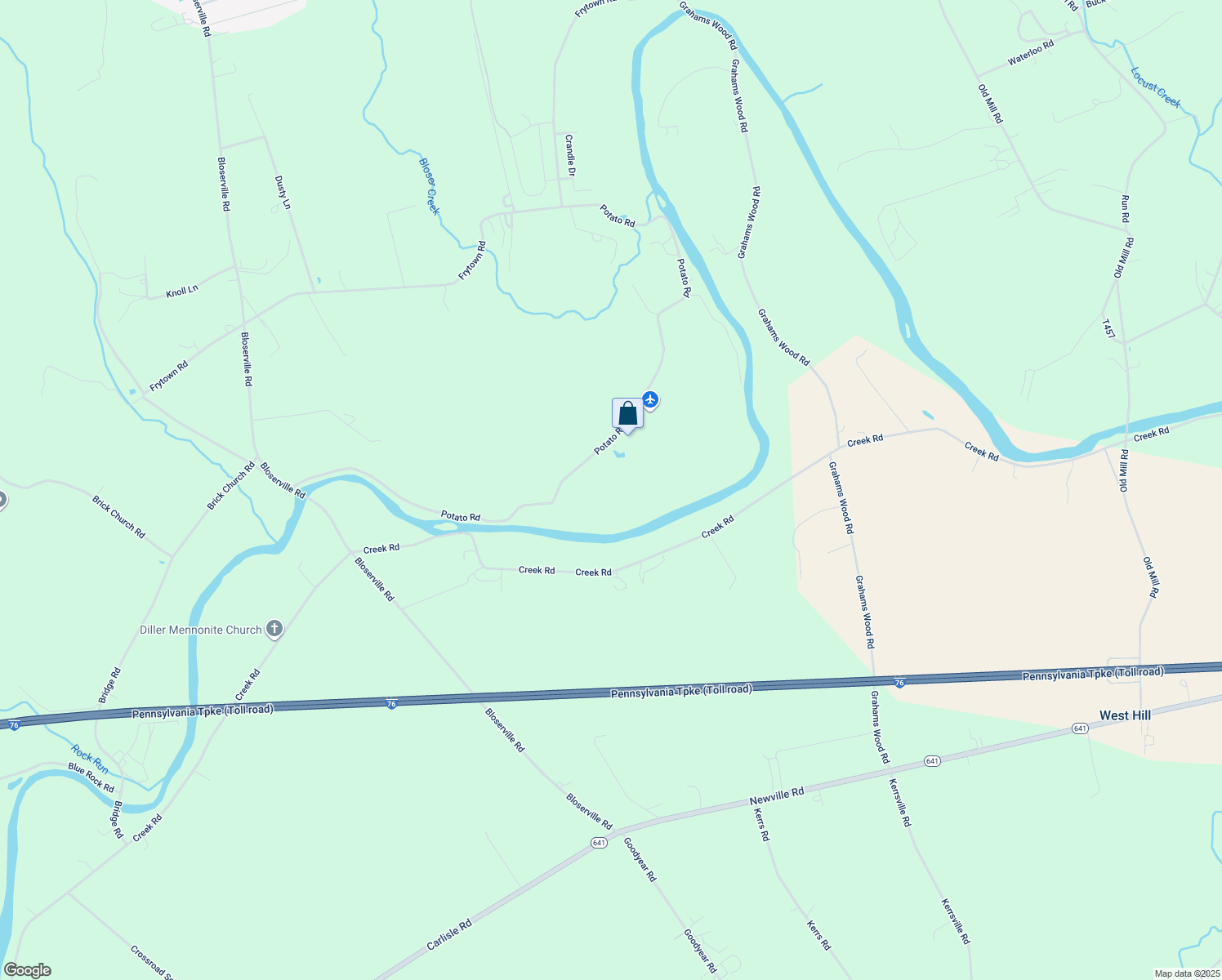 map of restaurants, bars, coffee shops, grocery stores, and more near 111 Potato Rd in Carlisle