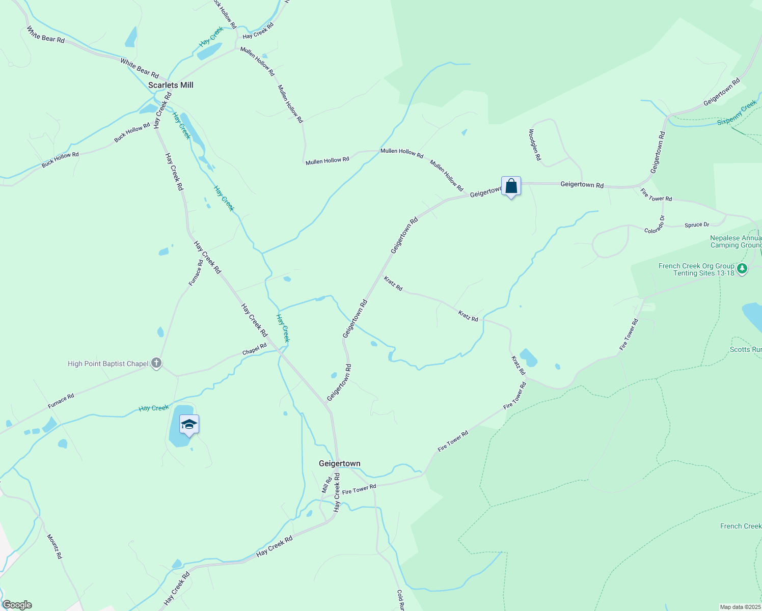 map of restaurants, bars, coffee shops, grocery stores, and more near 1219 Geigertown Rd in Birdsboro