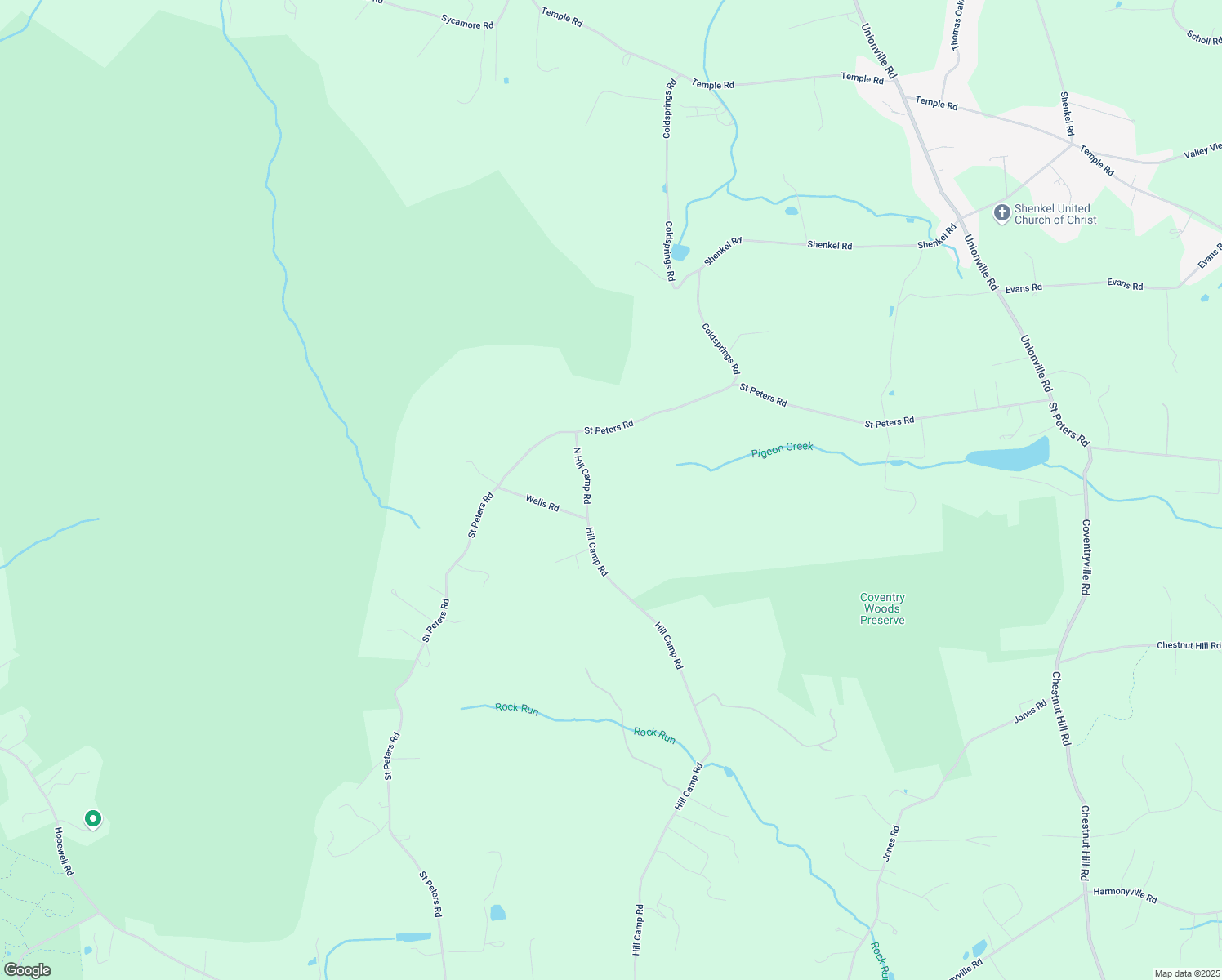 map of restaurants, bars, coffee shops, grocery stores, and more near 2174 North Hill Camp Road in Pottstown