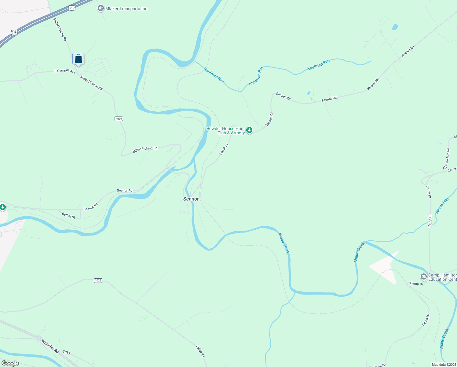 map of restaurants, bars, coffee shops, grocery stores, and more near in Seanor