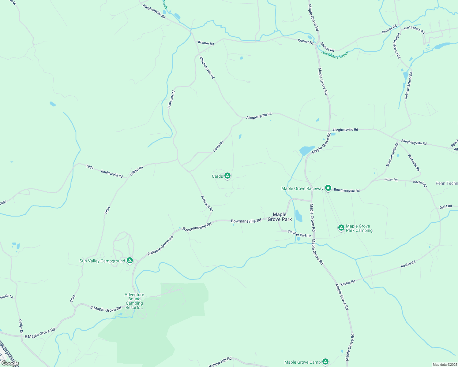 map of restaurants, bars, coffee shops, grocery stores, and more near 106 Penn Sylvan Drive in Mohnton