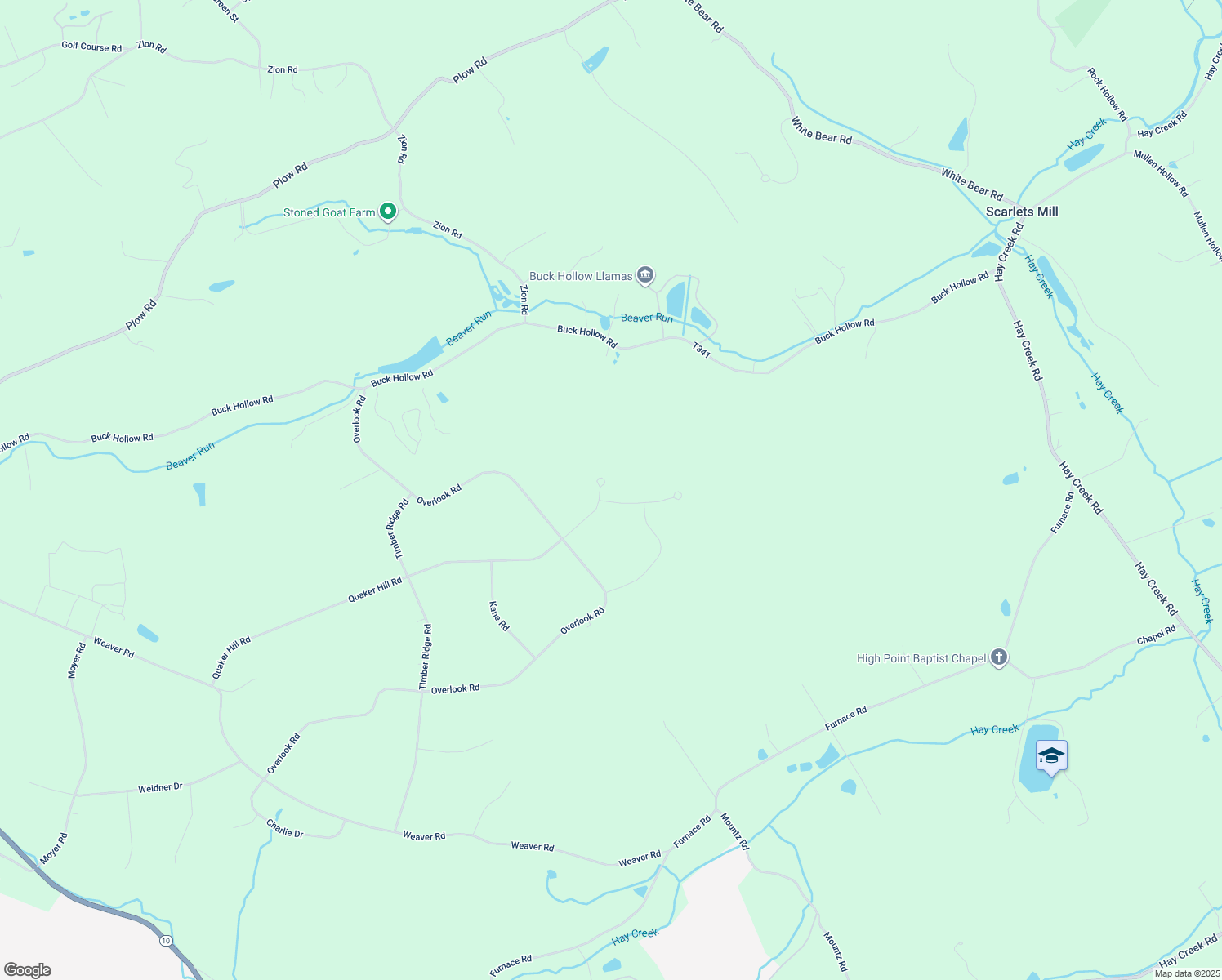 map of restaurants, bars, coffee shops, grocery stores, and more near 540 Quaker Hill Road in Morgantown