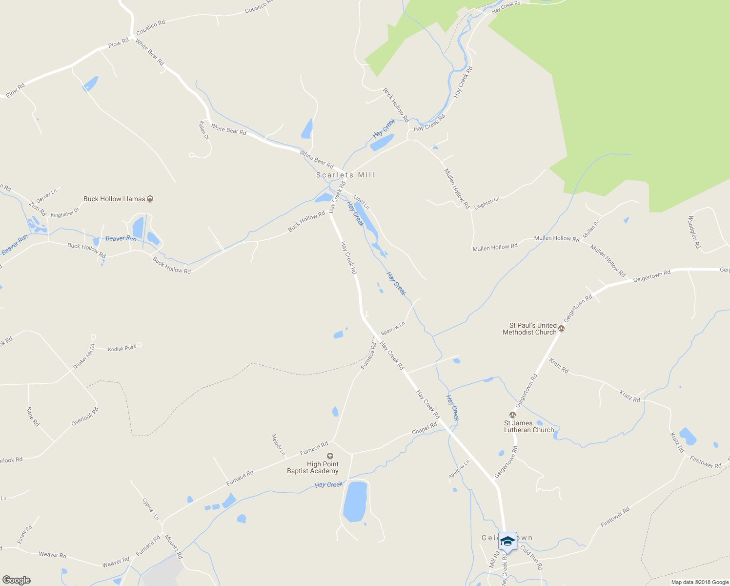 map of restaurants, bars, coffee shops, grocery stores, and more near 2787 Hay Creek Road in Birdsboro