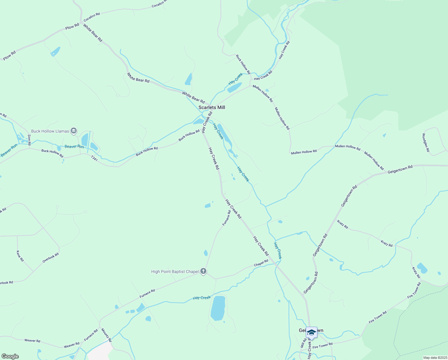 map of restaurants, bars, coffee shops, grocery stores, and more near 2787 Hay Creek Road in Birdsboro