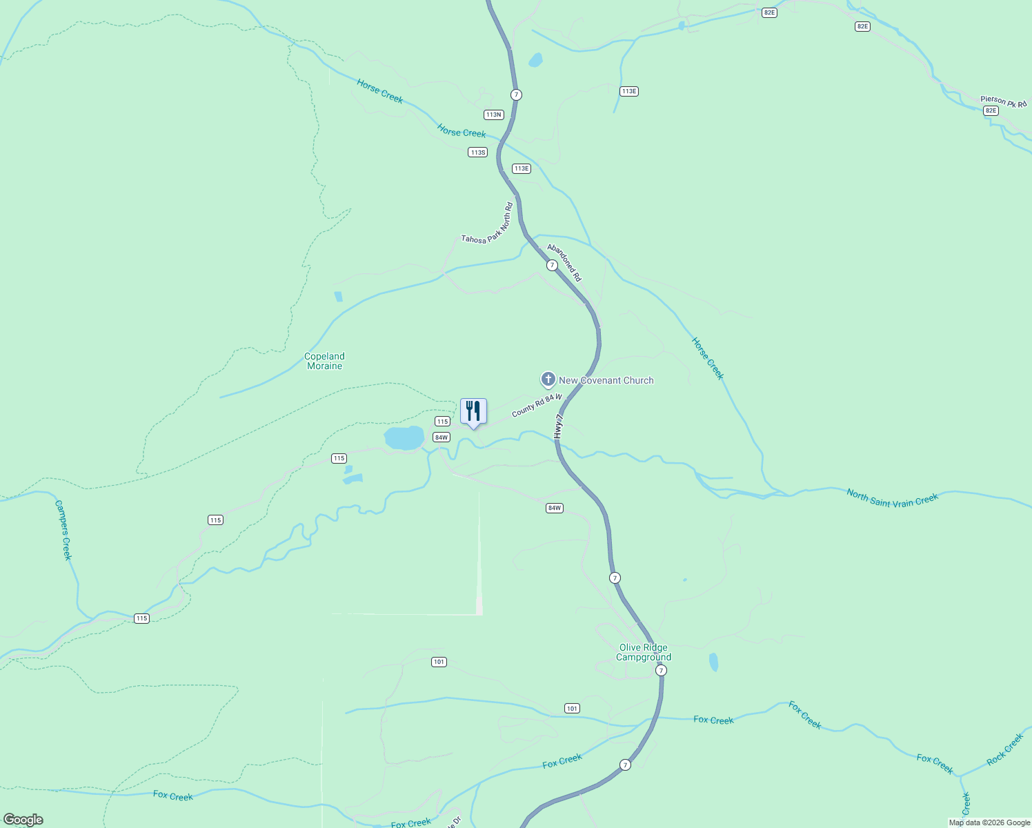 1159 County Road 84 West, Allenspark CO Walk Score