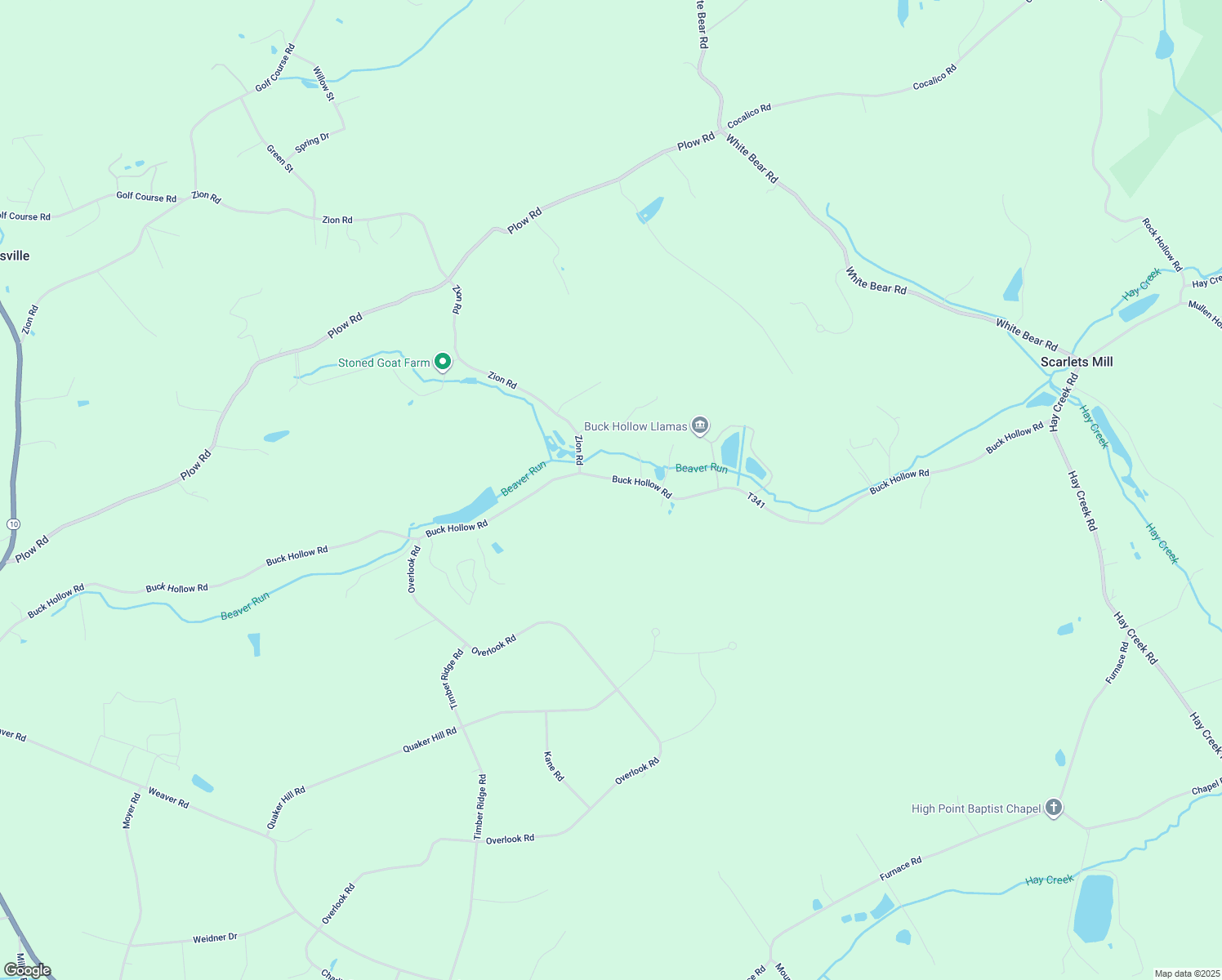 map of restaurants, bars, coffee shops, grocery stores, and more near 560 Buck Hollow Road in Birdsboro