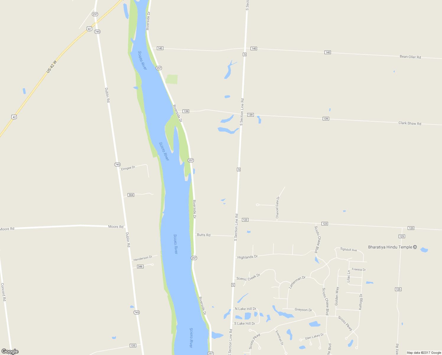 map of restaurants, bars, coffee shops, grocery stores, and more near 6016 South Section Line Road in Delaware