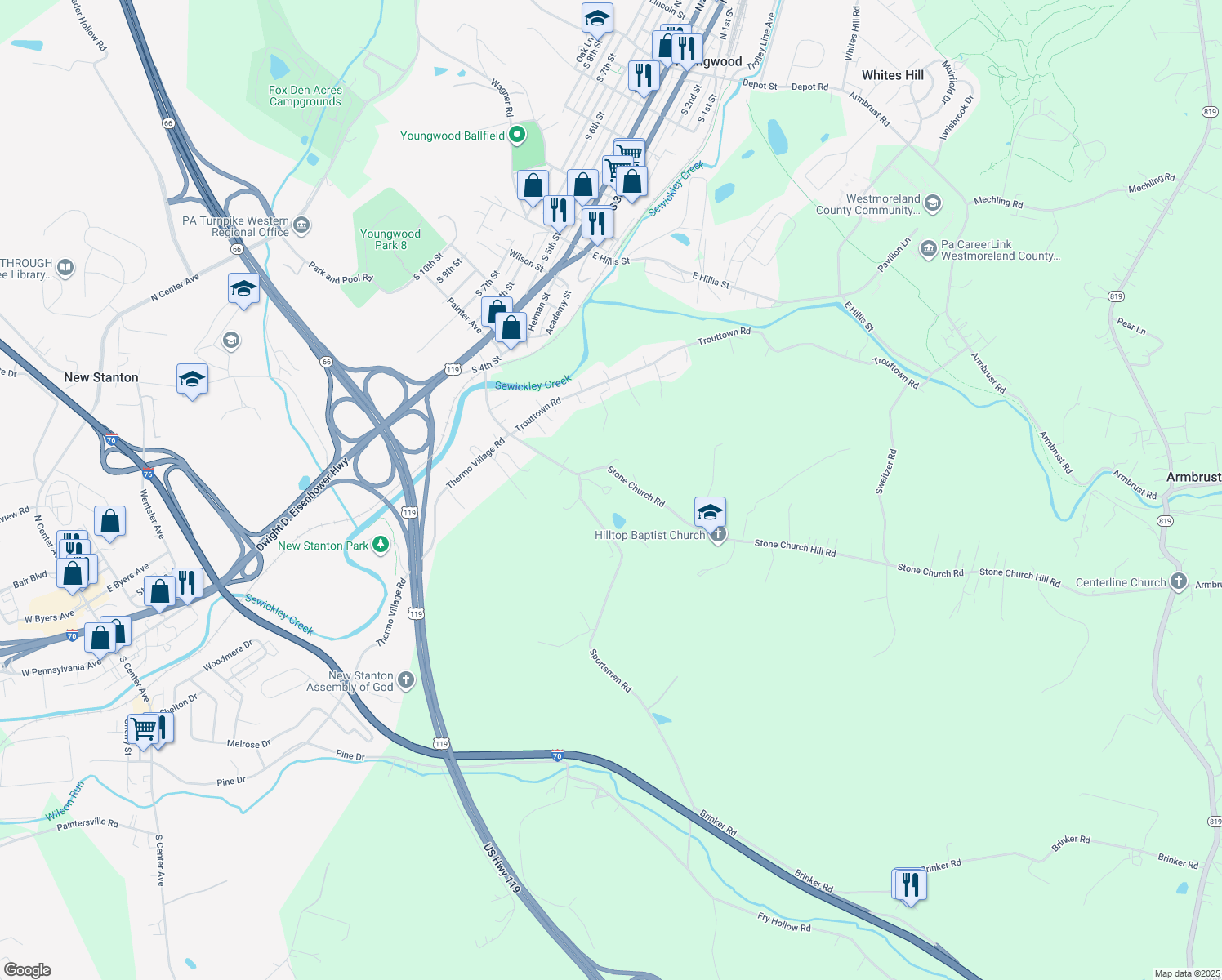 346 Sportsmen Road, Hunker PA Walk Score