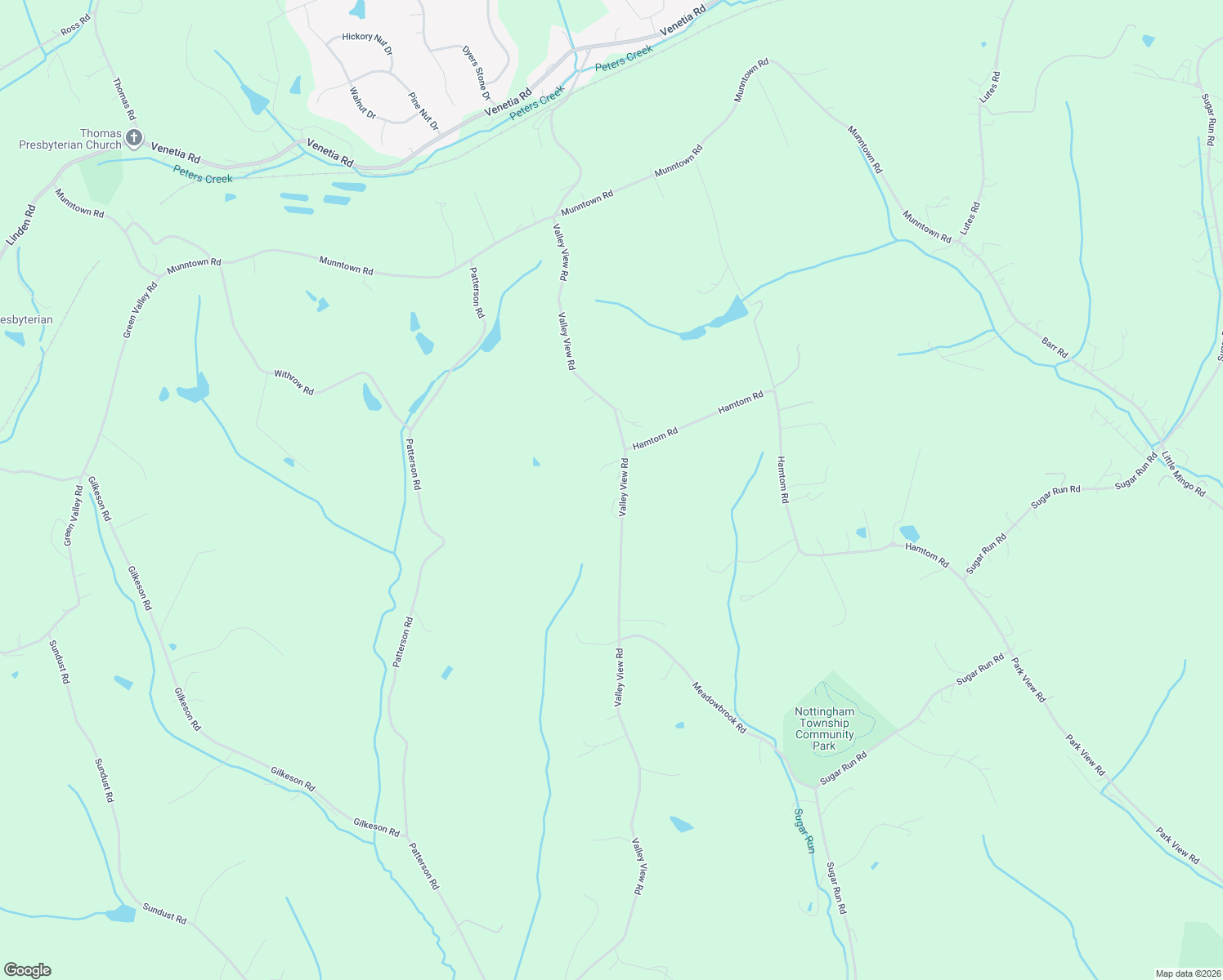map of restaurants, bars, coffee shops, grocery stores, and more near 587 Valley View Road in Eighty Four
