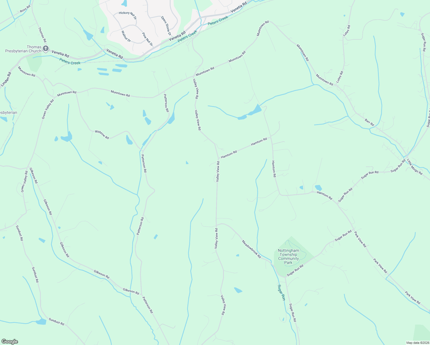 map of restaurants, bars, coffee shops, grocery stores, and more near 587 Valley View Road in Eighty Four