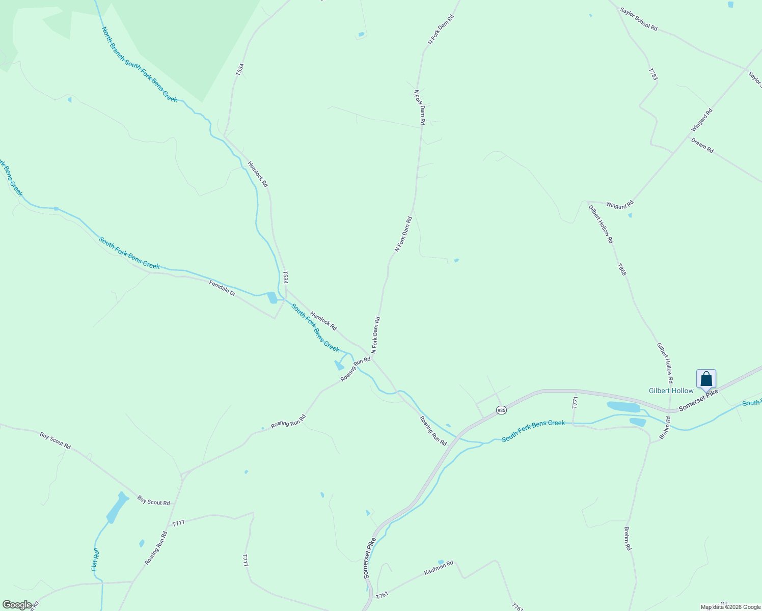 map of restaurants, bars, coffee shops, grocery stores, and more near 968 North Fork Dam Road in Boswell