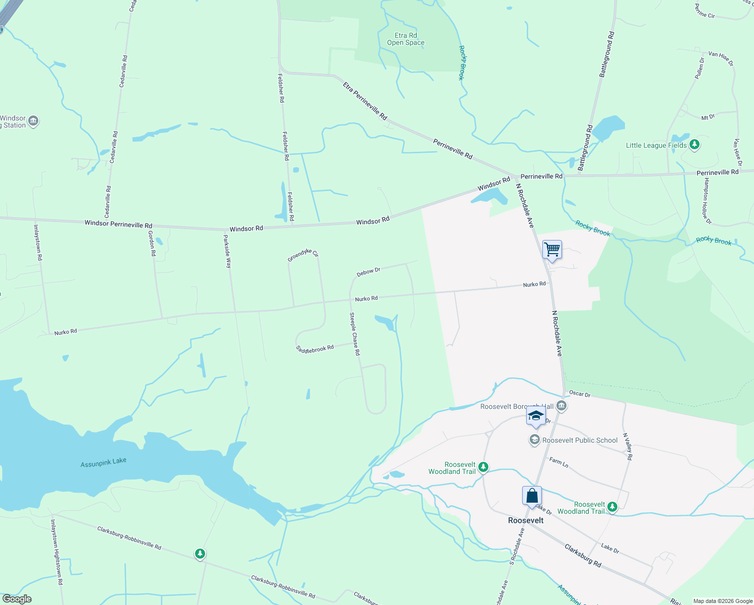 map of restaurants, bars, coffee shops, grocery stores, and more near 16 Nurko Road in Millstone