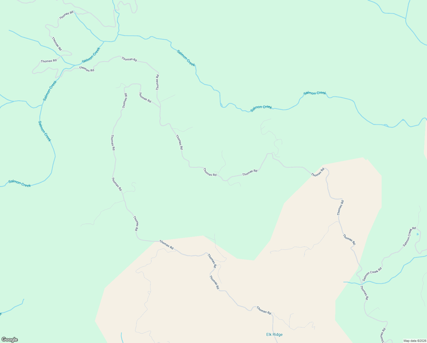 map of restaurants, bars, coffee shops, grocery stores, and more near Windy Gap Road in Garberville