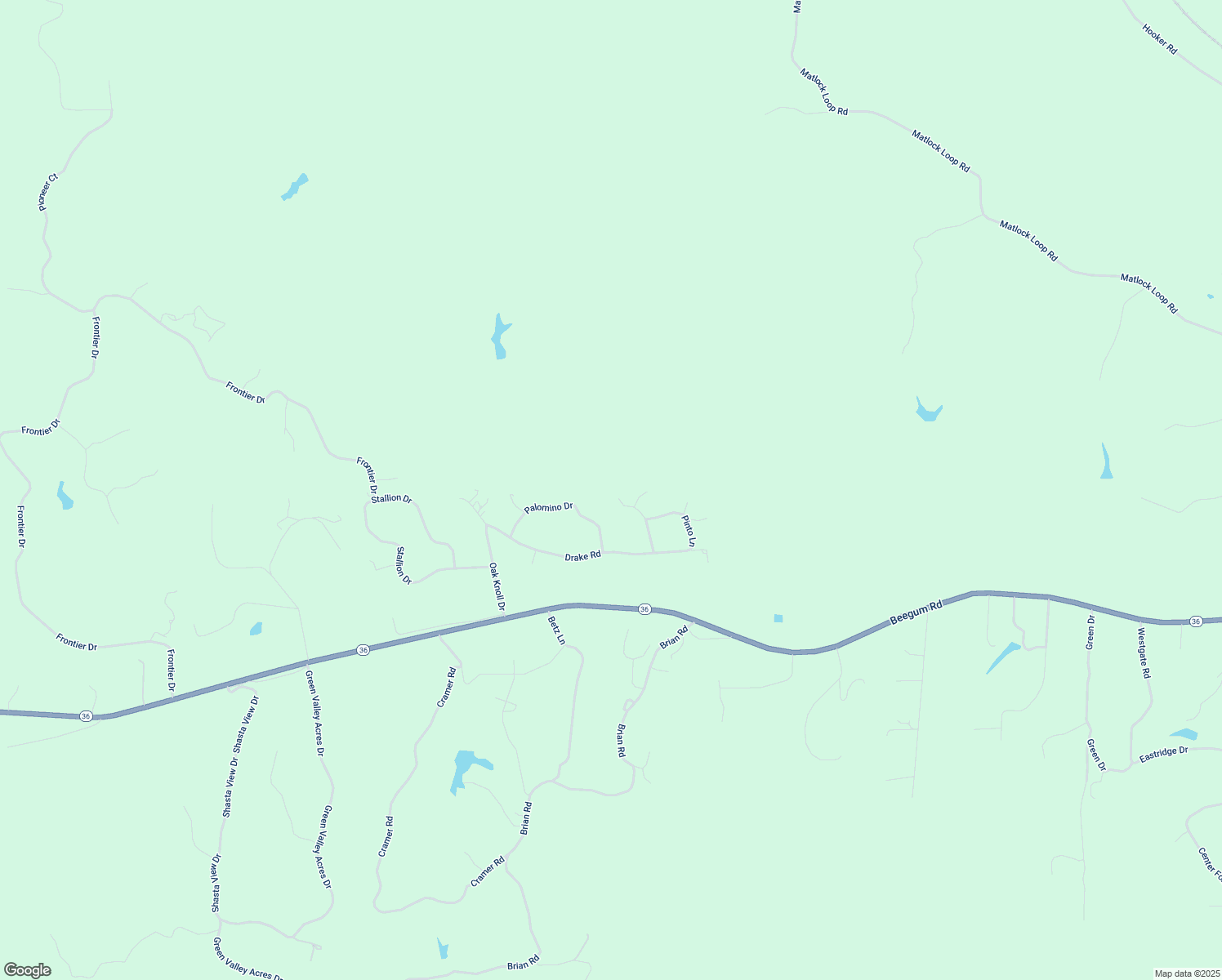 map of restaurants, bars, coffee shops, grocery stores, and more near 18832 Palomino Drive in Red Bluff