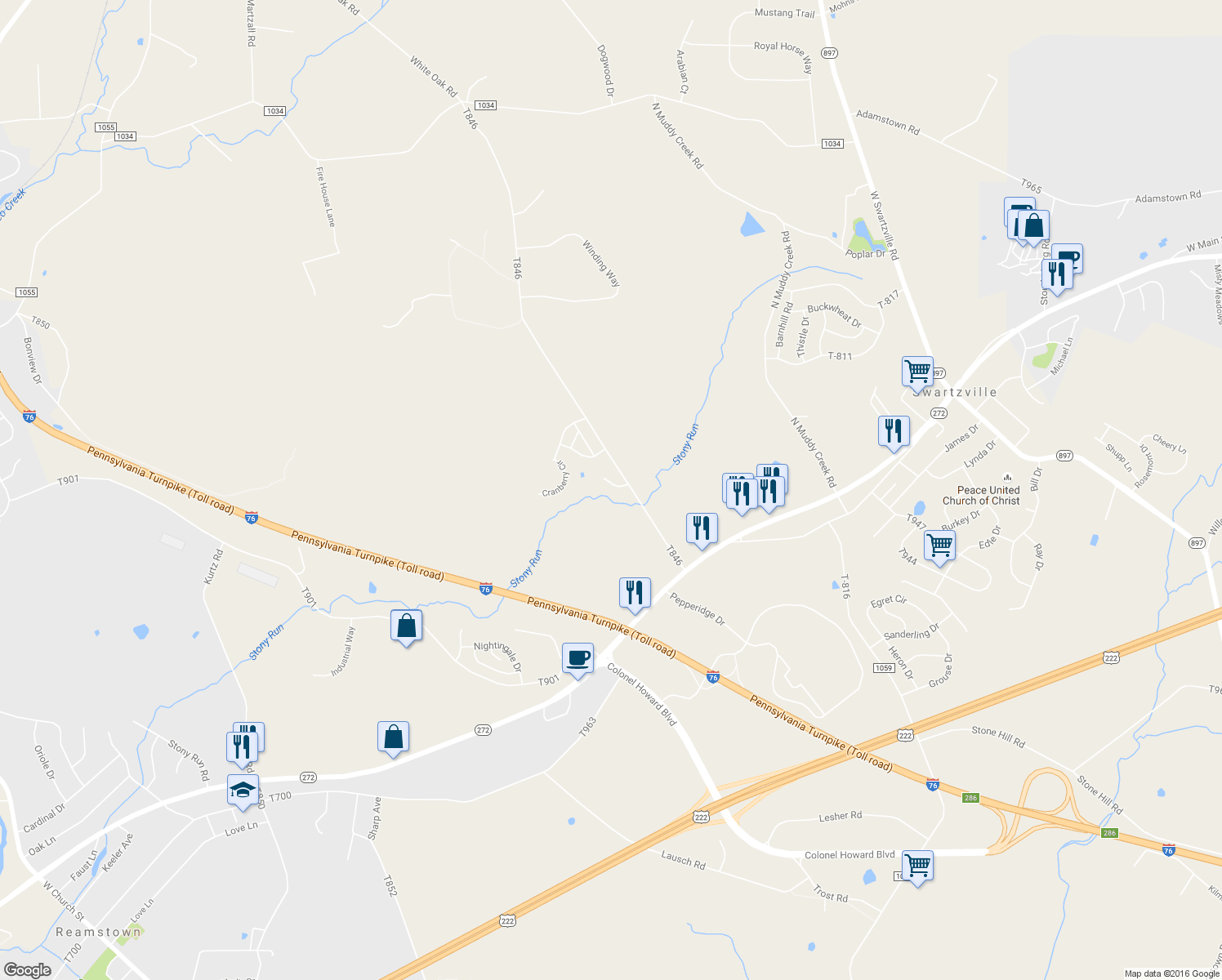 map of restaurants, bars, coffee shops, grocery stores, and more near 111 Ironwood Court in Denver