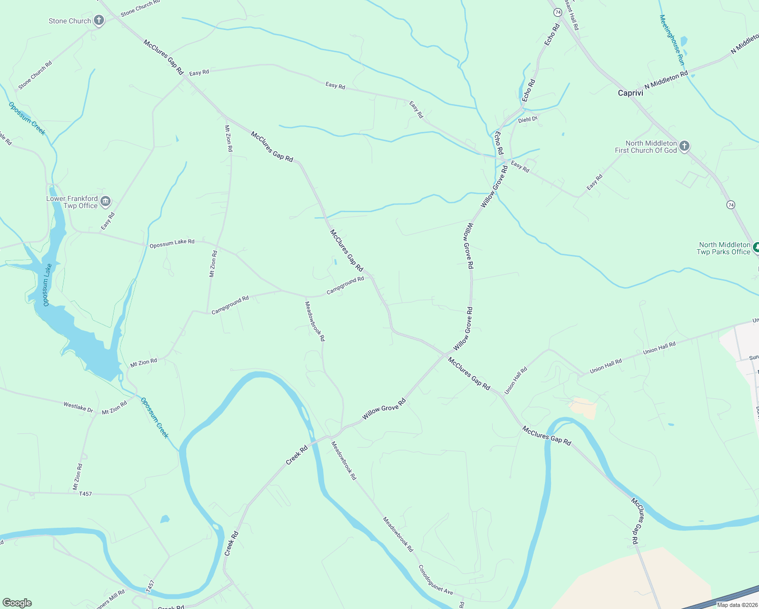 map of restaurants, bars, coffee shops, grocery stores, and more near 1420 McClures Gap Rd in Carlisle
