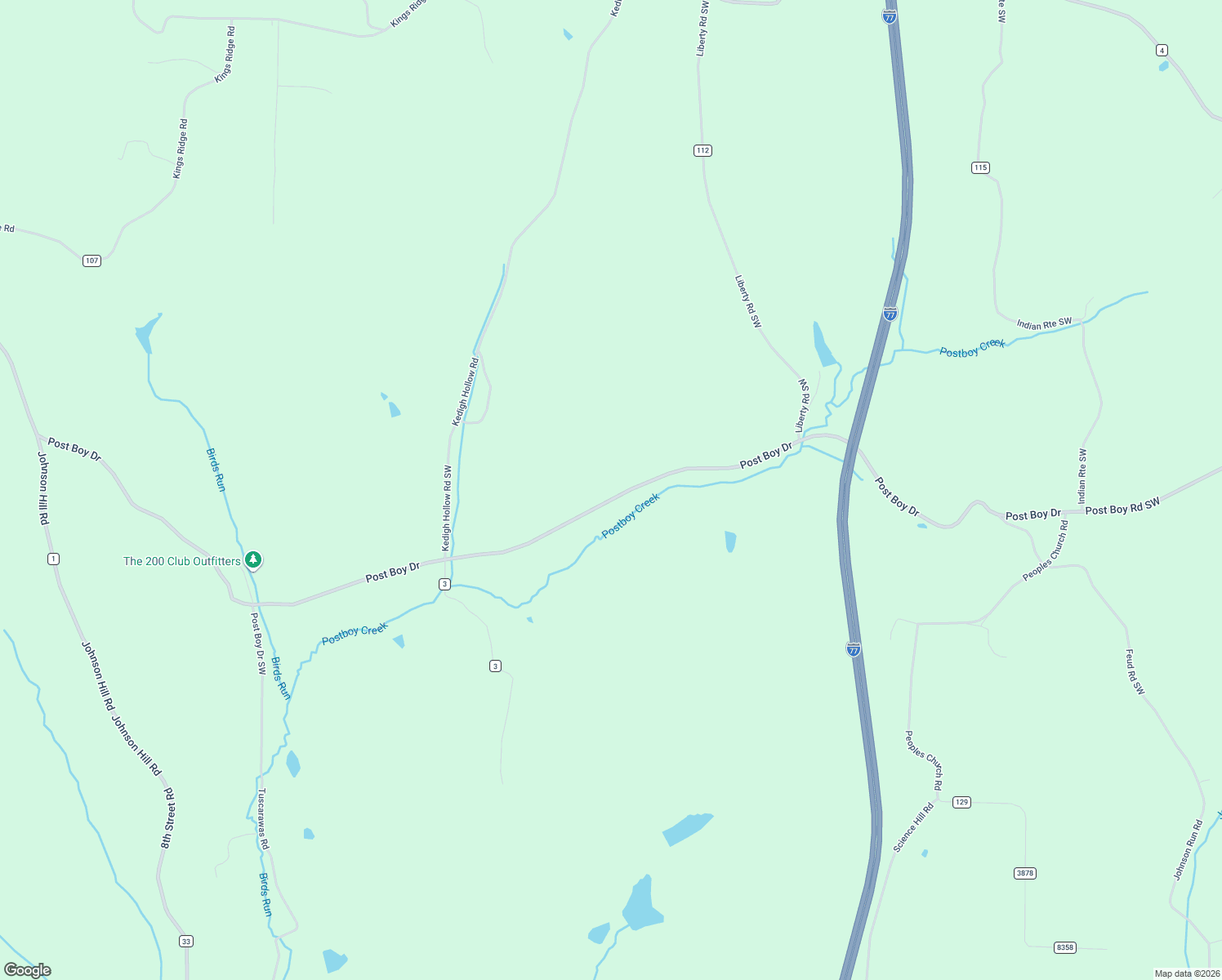 map of restaurants, bars, coffee shops, grocery stores, and more near 5412 Post Boy Road in Newcomerstown