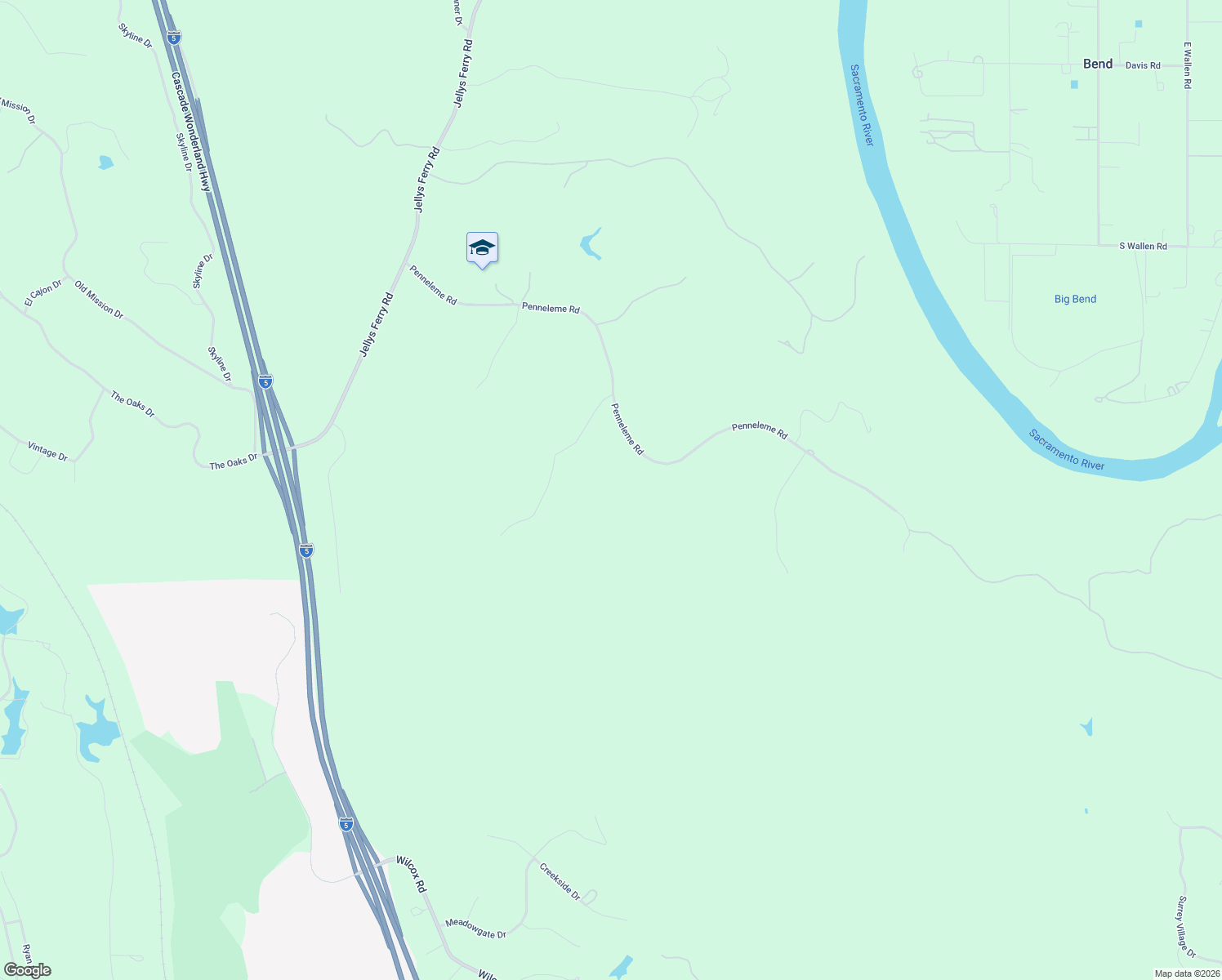 map of restaurants, bars, coffee shops, grocery stores, and more near 15125 Kobbuntie in Red Bluff