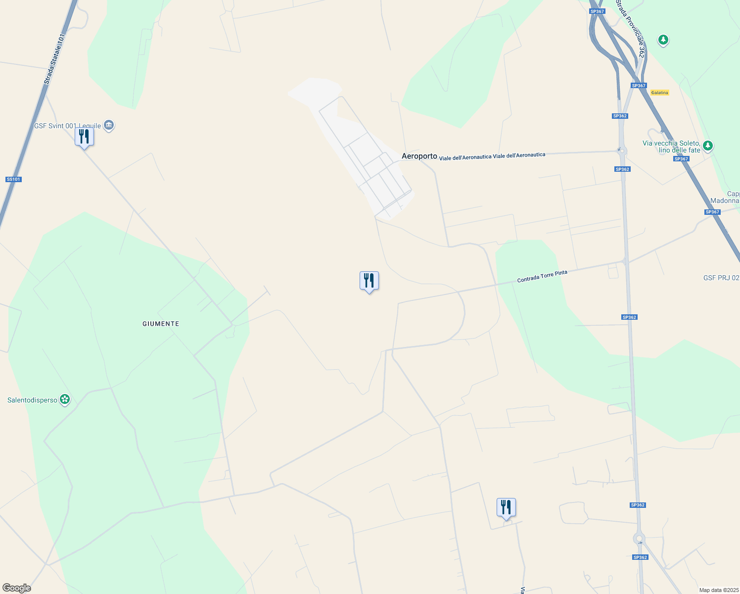 map of restaurants, bars, coffee shops, grocery stores, and more near in Province of Lecce