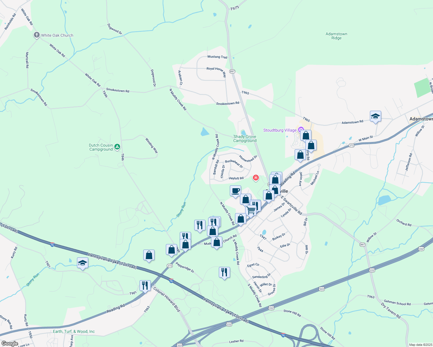 map of restaurants, bars, coffee shops, grocery stores, and more near 5 Barnhill Road in Denver