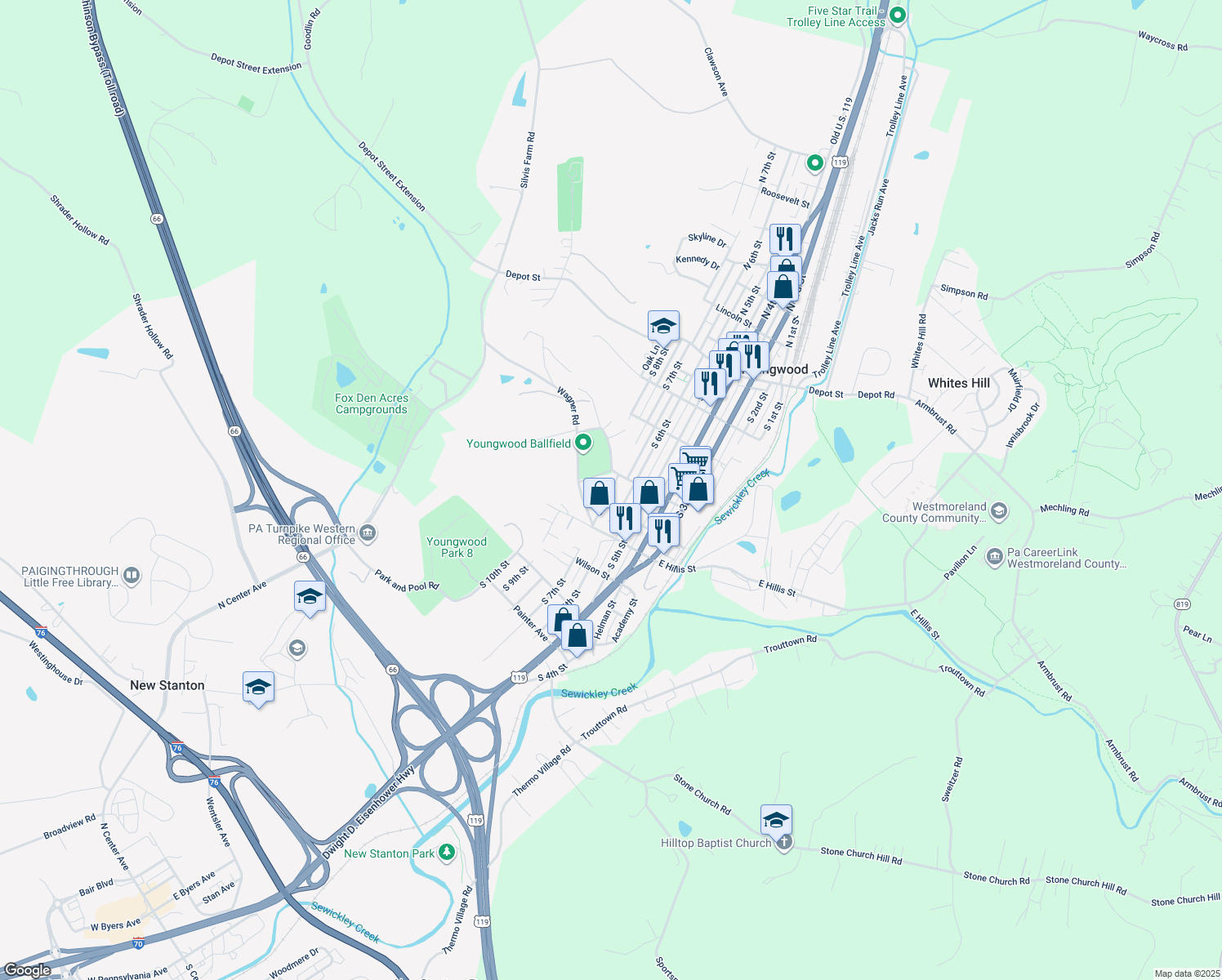 South 7th Street, Youngwood PA Walk Score