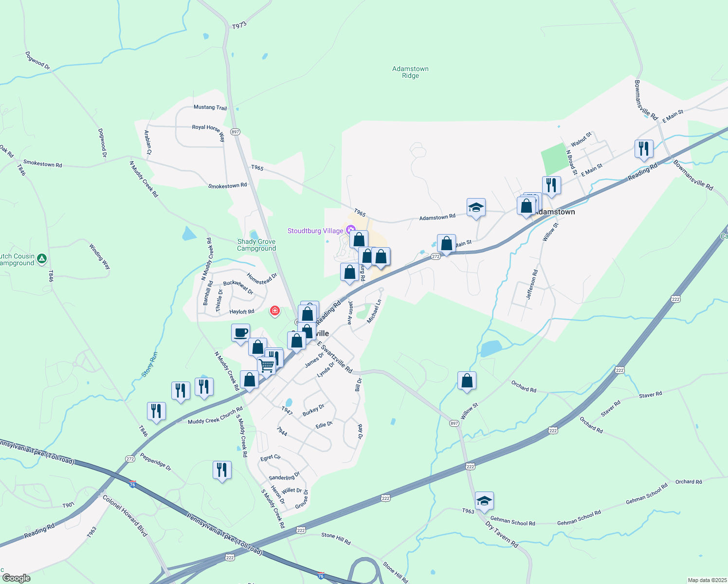 map of restaurants, bars, coffee shops, grocery stores, and more near 20 Rebecca Drive in Denver