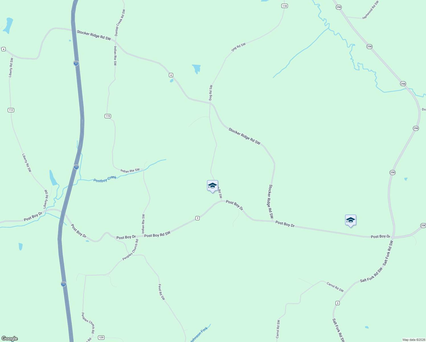 map of restaurants, bars, coffee shops, grocery stores, and more near 16691 Dog Rd in Newcomerstown