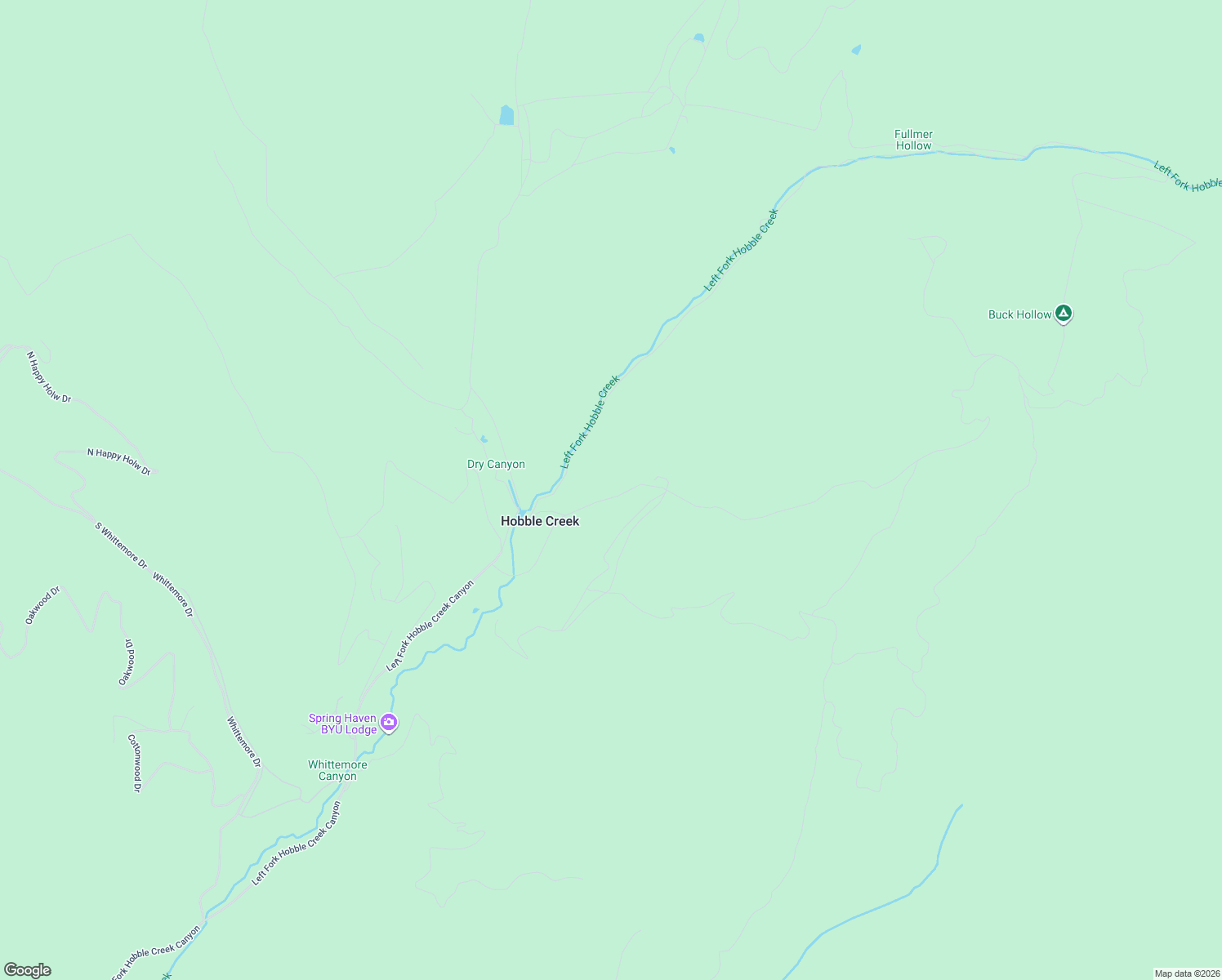 map of restaurants, bars, coffee shops, grocery stores, and more near 8272 Left Fork Hobble Creek Canyon in Utah County