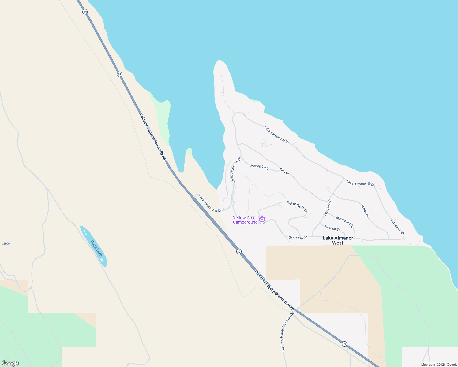 map of restaurants, bars, coffee shops, grocery stores, and more near 115 Lake Almanor West Drive in Chester