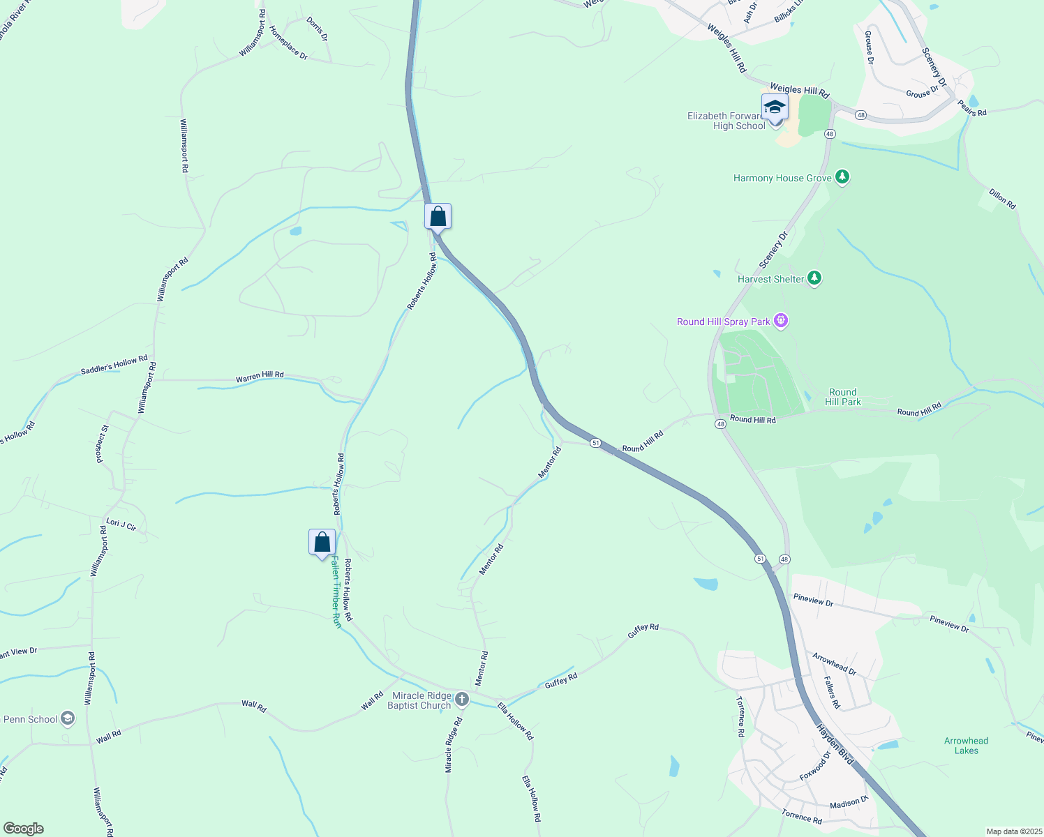 map of restaurants, bars, coffee shops, grocery stores, and more near 608 Ginger Ln in Elizabeth