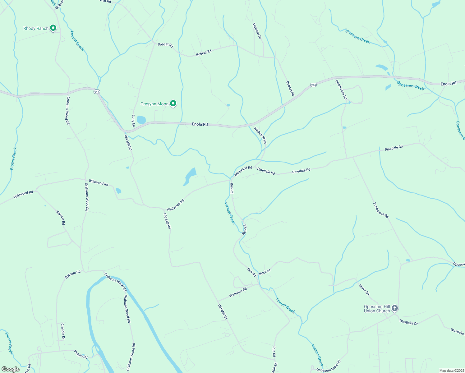 map of restaurants, bars, coffee shops, grocery stores, and more near 497 Run Road in Carlisle